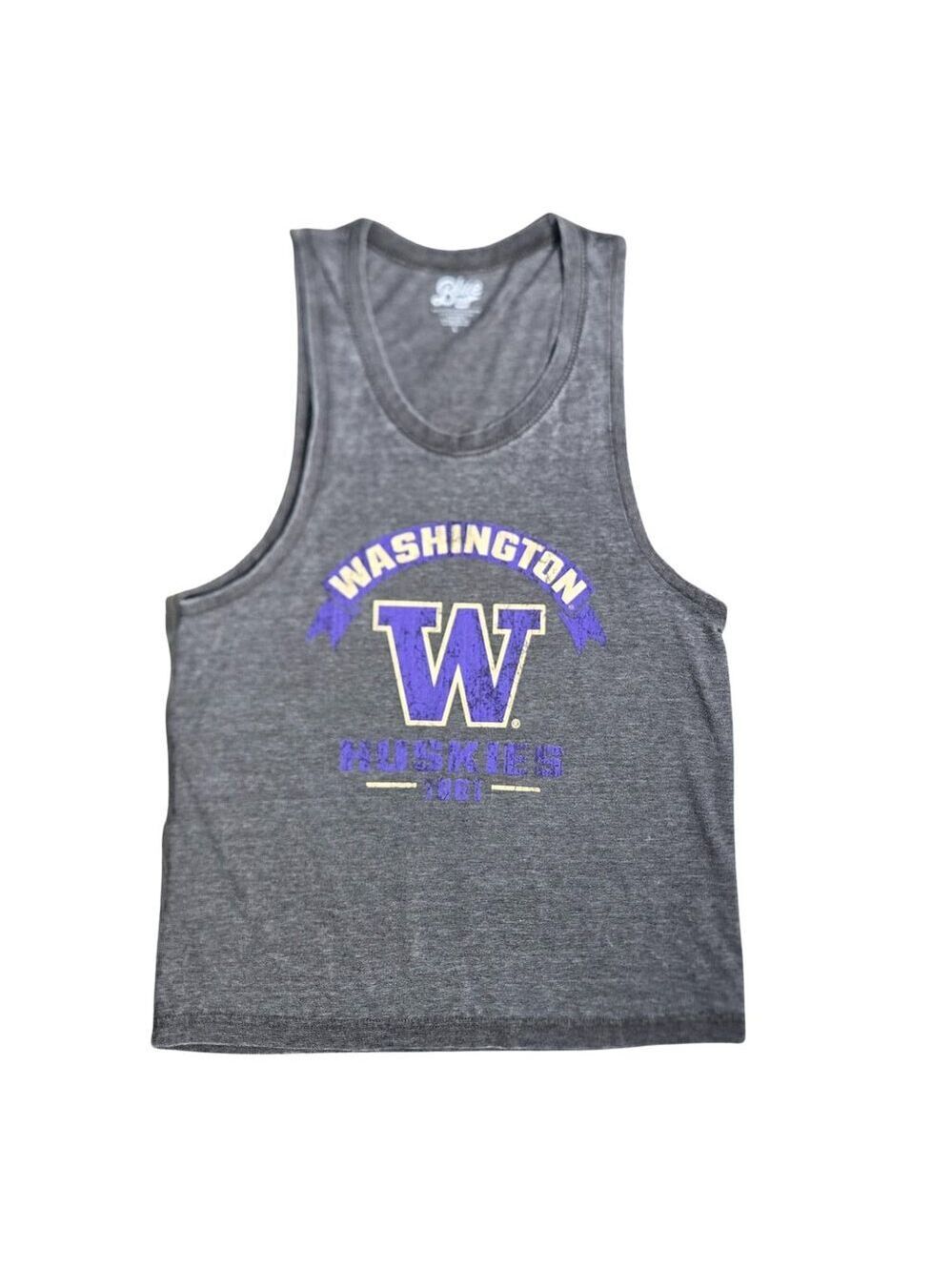 NWOT | Blue 84 Washington Huskies Collegiate Graphic Tank Top | Charcoal | Large